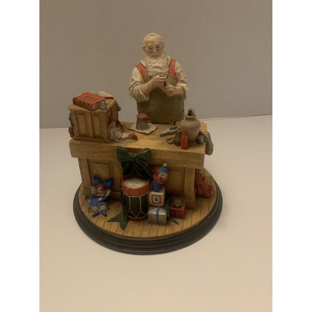 Norman Rockwell “ Santa’s Workshop” Figurine From Santa Heirloom Collection